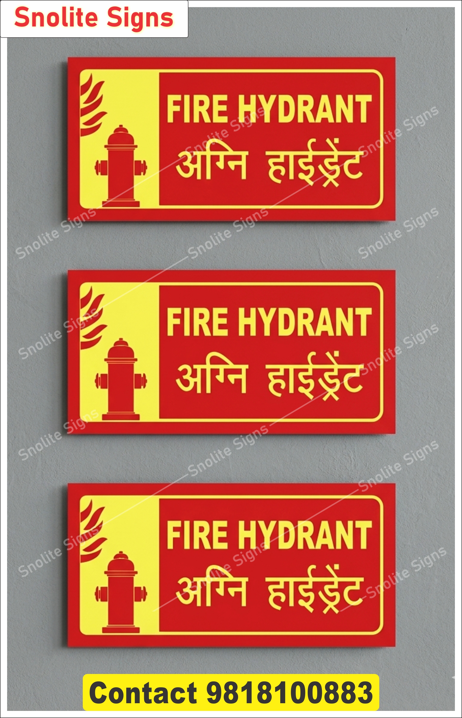 Buy Auto Glow Fire Hydrant Sign, Firefighting Equipment Signage, Glow in Dark Safety Sign Boards for Industry, Night Glow Hindi Safety Sign, Acrylic Fire Equipment Signage and Sticker, Fire Hydrant Sign Board in Hindi