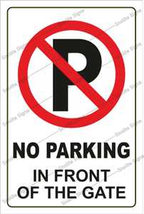 No Parking Poster, signage in in Hindi & English