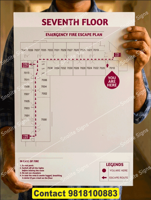 Glow Sign Fire Emergency Evacuation Plan in Delhi NCR, Buy Fire Signages and Fire Evacuation Plan in Delhi NCR, Buy Fire Evac Plan in Delhi NCR