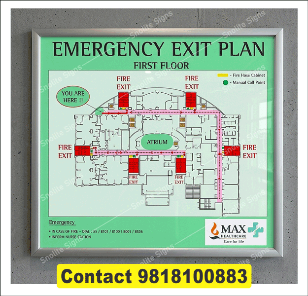 Buy Acrylic Sheet Purchase Commercial Evacuation Maps, Buy Metal  Fire Escape Plan Drawing Service, Buy Sun Board Emergency Evacuation Diagram Creator