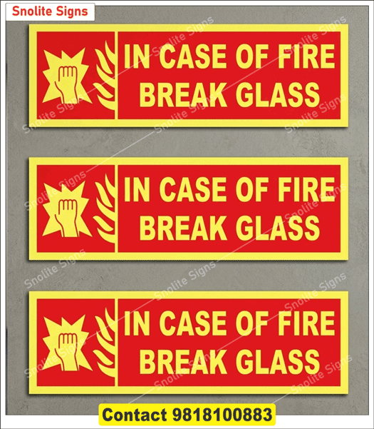Double Side Fire Alarm Manual Call Point Break Glass Sign Board Manufacture in Raipur Chhattisgarh, Wall Mount Green Fire Exit Sign, Night Glow Signage Running Man Fire Exit, Photoluminescent Assembly Point Sign 