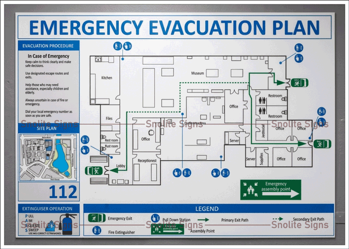 Buy Evacuation Plans with wide range of products from Evacuation Plan manufactures at Snolite Signs, Manufacturer of Emergency Evacuation Plan, Buy Fire Emergency Evacuation Plan