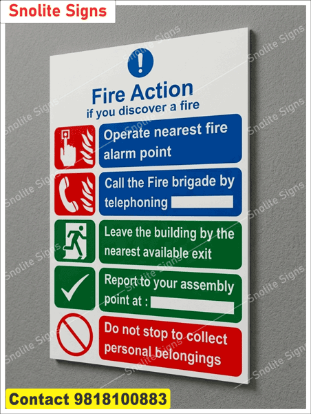 Buy Fire Action Notice Sign, Vinyl Sticker Fire Extinguisher Ball Instruction Sign in Hindi, Fire Ball Safety Signage, Buy Fire Extinguisher Ball Instruction Sticker & Sign Board, Fire Safety Poster for Workplace