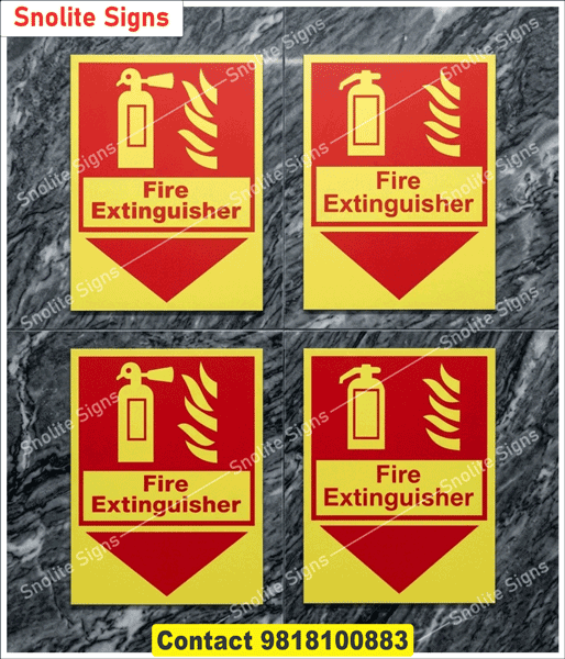 Wholesale price for bilingual fire safety posters, Fire extinguisher sticker printed in Hindi language, Industrial warehouse fire extinguisher wall sign board, High visibility office fire protection equipment labels