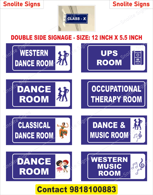 list of school signages pdf, Western Dance Room Sign board, UPS Room Sign board, Dance Room Sign board, Occupational Therapy Room Sign board, Classical Dance Room Sign board, Dance & Music Room Sign board, Western Music Room Signages