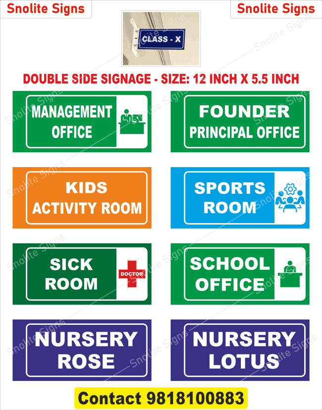 Buy Class Room 1 to 12 Double Side Nameplates, Buy Class 1st to 12th Name Plates, Buy Class Room I–Xii School Name Plates, Buy Nursery Lkg Ukg Room Name Plates, Buy Colorful Classroom Name Plates for School