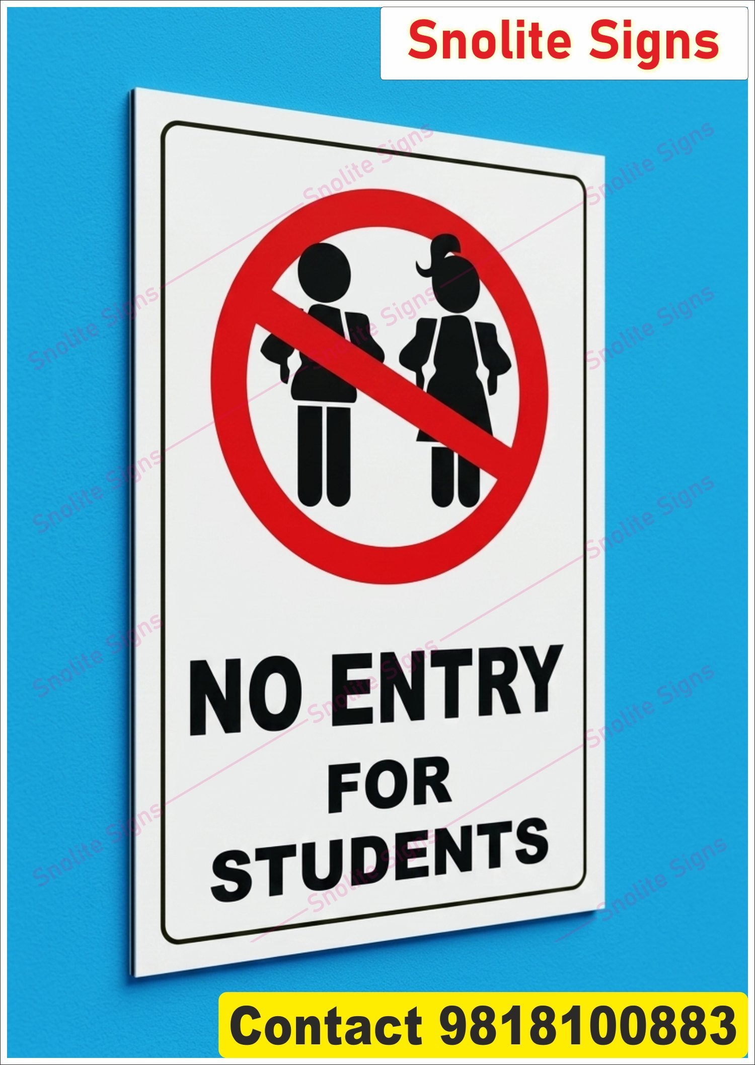 Purchase No Entry for Students Sign Board Manufacture, School Restricted Area Signage, No Student Access Sign Board, Staff Only No Students Signage, School Property Prohibition Sign, Signage for School Office, Staff Room Door Sign Board