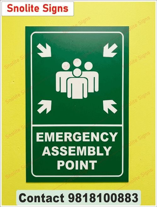 Buy Emergency Assembly Point Sign, Emergency Assembly Point Sign Online, Durable Assembly Point signage.so-Compliant Green and White “Emergency Assembly Point” Sign, Where to Buy Assembly Point Signs, Radium Emergency Assembly Area Signage