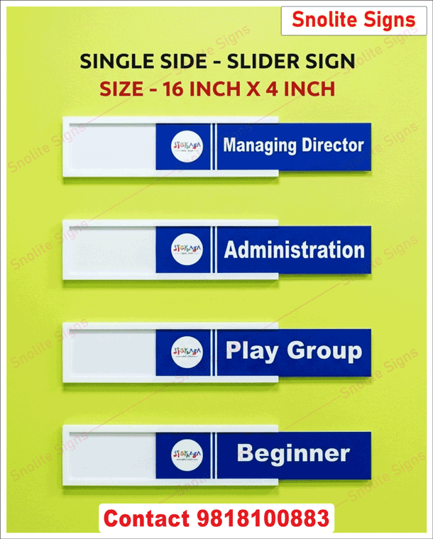Buy Plastic Slider Sign Board for Hospital, Sliding Sign Board, Sliding Door Sign Board, Sign Slider Message Board, What Is Sliding Sign, Slider Signs for Hospital, Sliding Nameplates for Door, Doctor Sliding Nameplates