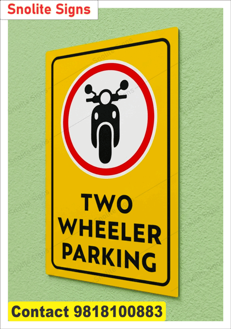 Two Wheeler Parking Signage, Safety Poster, Two Wheeler Parking Sign, Motorcycle Parking Board, Scooter Parking Safety Poster, Two Wheeler Parking Signage, Parking Area Safety Board, Industrial Safety Posters, Custom Parking Sign Board