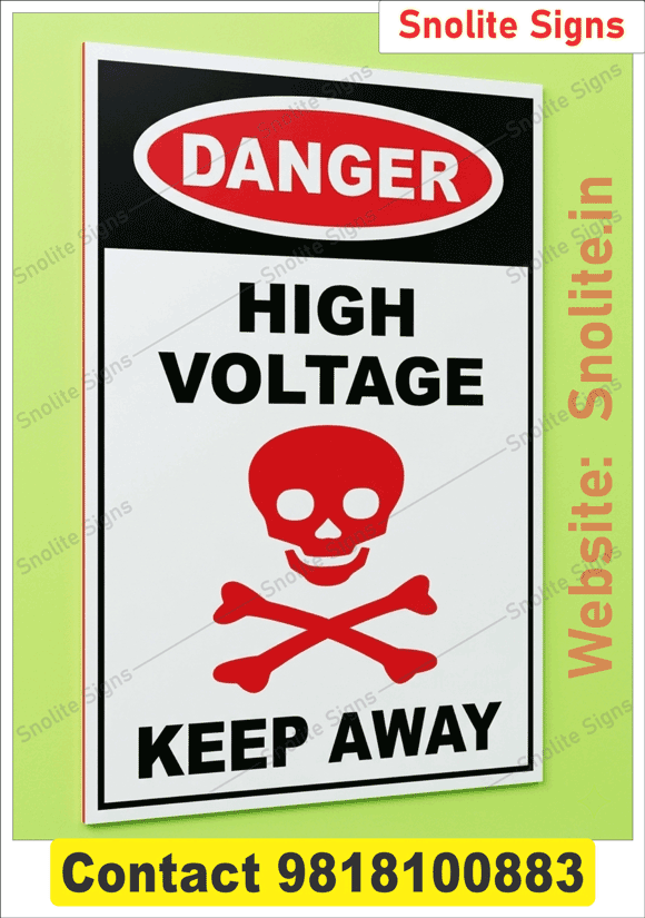 Buy Danger High Voltage Keep Away Sign Board & Safety Poster, Danger High Voltage Keep Away Glow Sign Board, High Voltage Sign Board Online, Buy Danger Keep Away Sign, Electrical Hazard Safety Poster, Industrial Safety Signage Buy