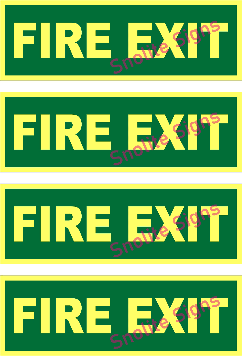Glow Sign Board Fire Exit Sign Green Colour for Office, Buy Glow in the Dark Fire Sign (Photoluminescent)
