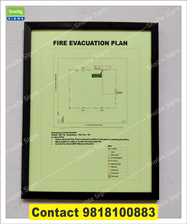 Buy Auto Glow Professional Fire Evacuation Map Company, Buy Mounting Type Custom Emergency Exit Plan Cost, Buy Wall Mounted Office Fire Escape Plan Template Printable