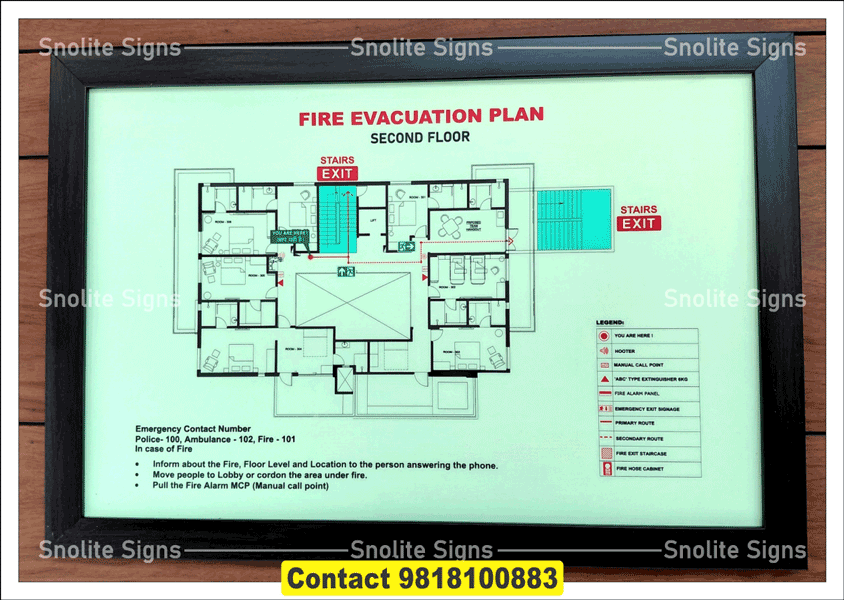 Snolite Provide Best Emergency Evacuation Plan and Fire Escape Map Design Services for Offices, Schools, Hospitals, Baby Care Centers, and All Types of Buildings