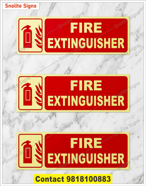 Buy Bilingual Fire Extinguisher Signages (English & Hindi) Online, Auto-Glow Fire Extinguisher Signboard (English & Hindi Text), Fire Extinguisher Safety Signage (अग्निशमन यंत्र) | Compliant Design, Fire Extinguisher Signboard Price