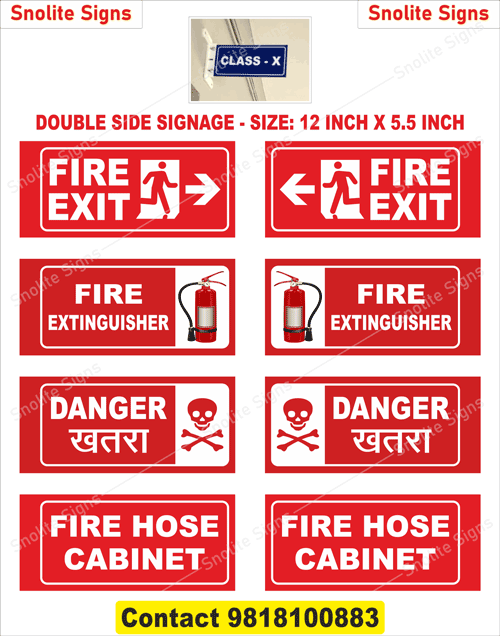 Buy School emergency exit signage, Fire extinguisher identification signs, Bilingual danger sign board, Fire hose cabinet warning plate, Custom glow sign board manufacturers, Emergency evacuation signs wholesale, Acrylic school name plates