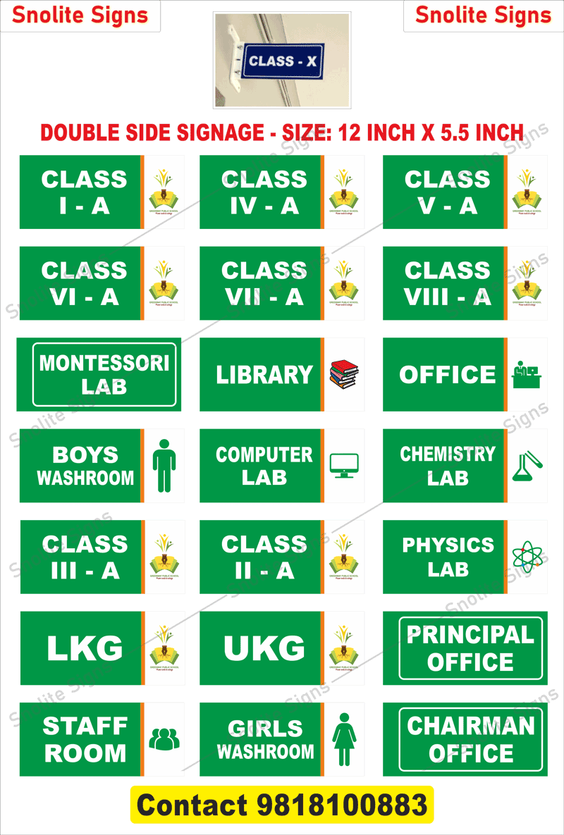 School Sign Board Manufacturer & Supplier, Name Plates for Classroom Name Plates, Name Plates for Classroom, Classroom Name Plates, Classroom Double Sided Name Plate, School Sign Board, School Signs, School Signage