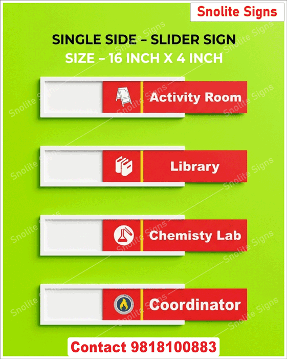 Acrylic Slider Signage With Acrylic Inserter Manufacture, Classroom Door Signage, Classroom & School Signs, School Room Signs Blue Colour Classroom Name Plates, Acrylic Classroom Nameplates Acrylic Classroom Sign Board Signages School Sign