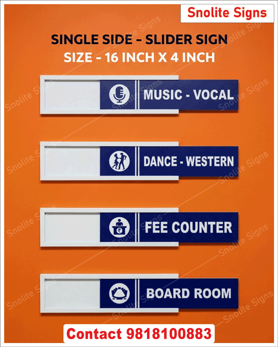 Aluminum Slider Signs | Premium Metallic Sliding Signage, Design Custom Sliding Signs With Your Logo. Perfect for Hospitals, Universities, and Corporate Offices. High-Quality Aluminum Finishes, Buy Custom Slider Sign Boards Online