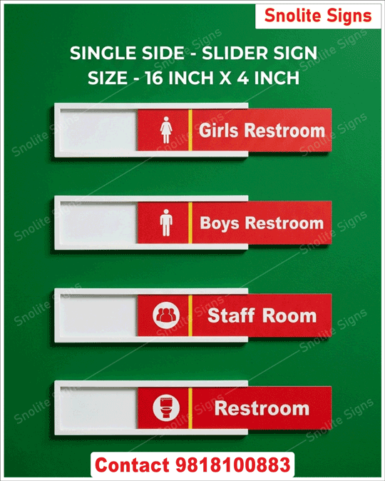 Hospital Slider Signs Manufacture, Acrylic Name Board Classroom Name Plates Acrylic School Name Plate, for Schools, Mandatory Signs for School Building, Vinyl Printing Signs for School Building School Banners & Signs